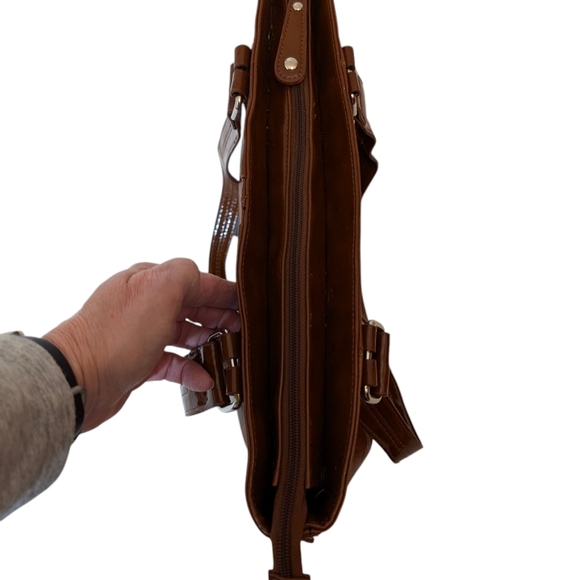 La Diva Handbag, Multi Compartment Handbag, Brown Purse - Picture 6 of 14